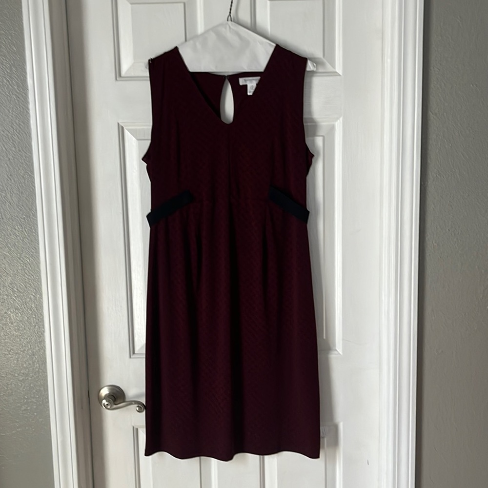 Maternity dress; sleeveless with expandable side pieces